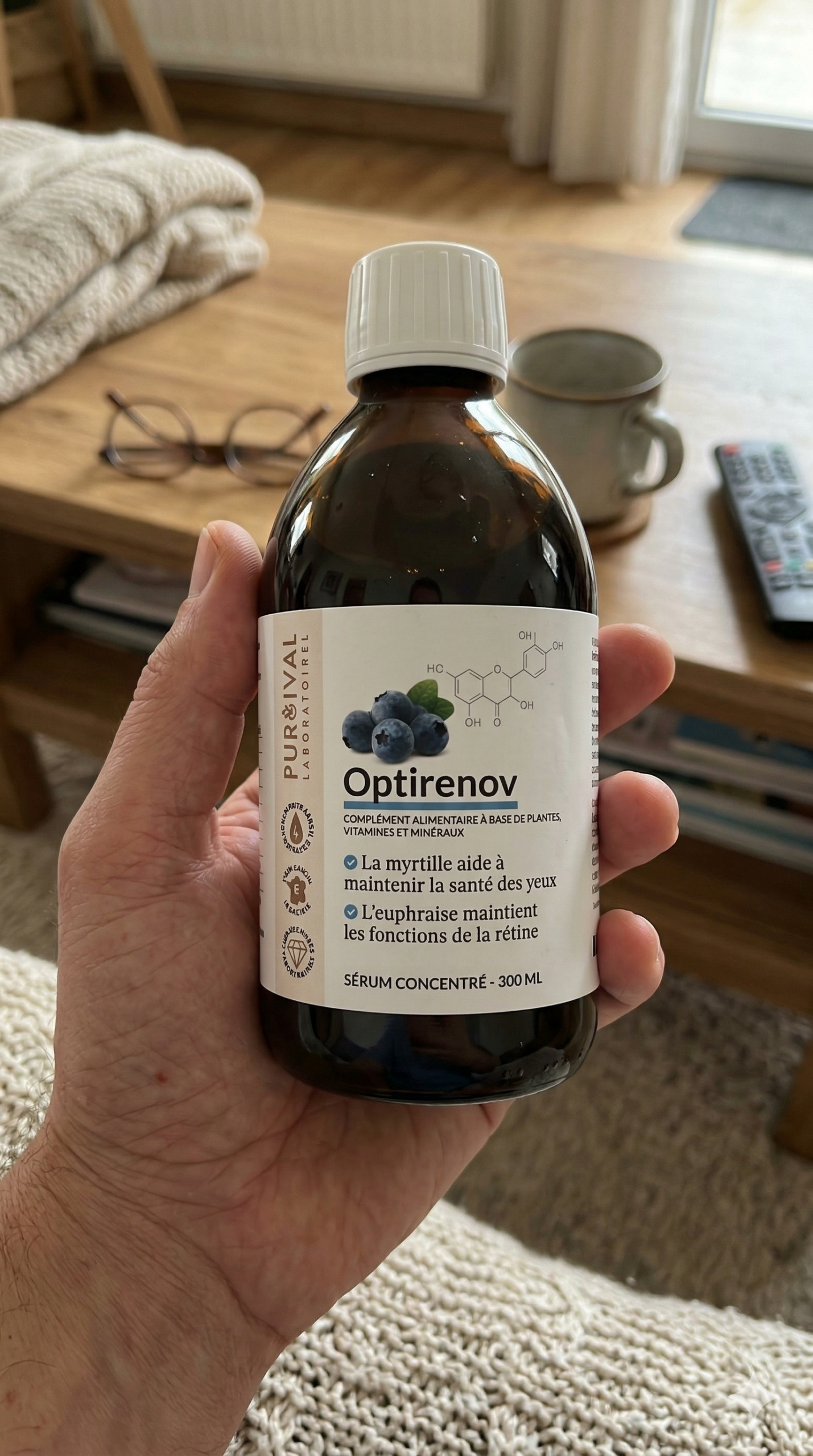 Optirenov Purvival avis – phytosérum buvable vision 11 actifs naturels lutéine zéaxanthine myrtille ginkgo biloba